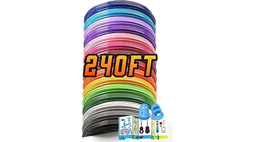 15 color 240ft 3d pen filament