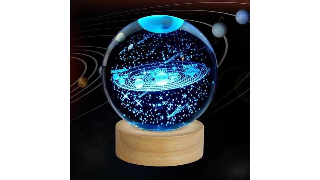 3d solar system night light
