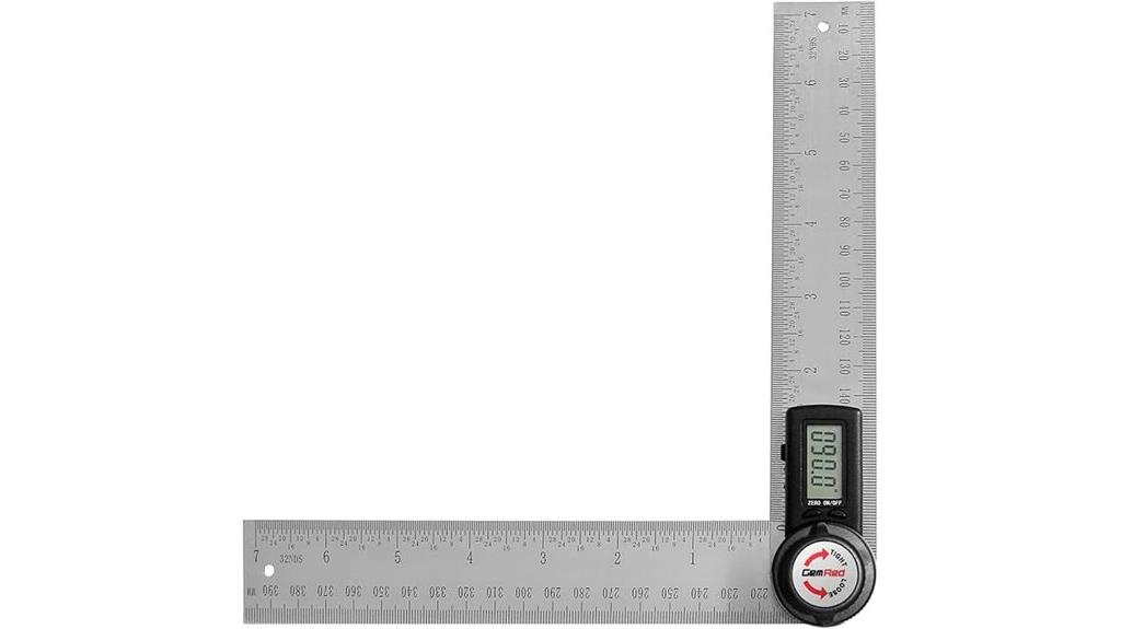 7 inch black digital protractor