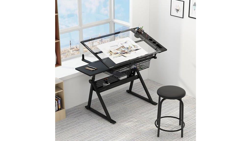 adjustable drafting table stool