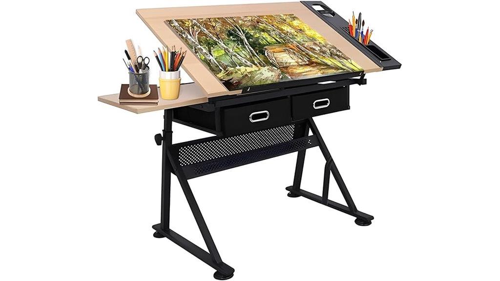 adjustable tilting drafting table