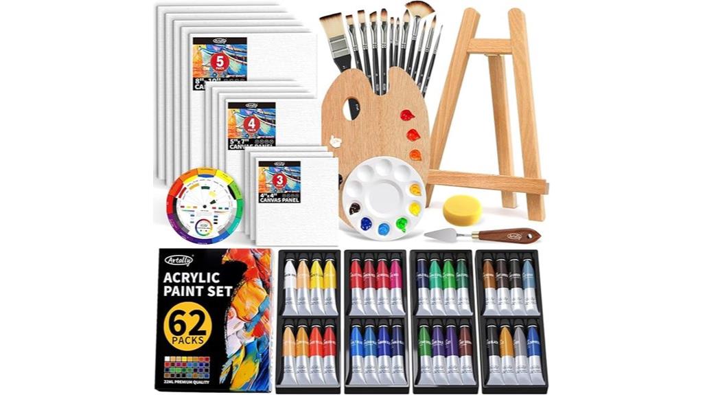 artally 62 piece acrylic set