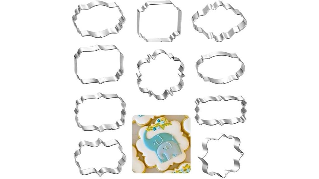 assorted stainless steel cookie cutters