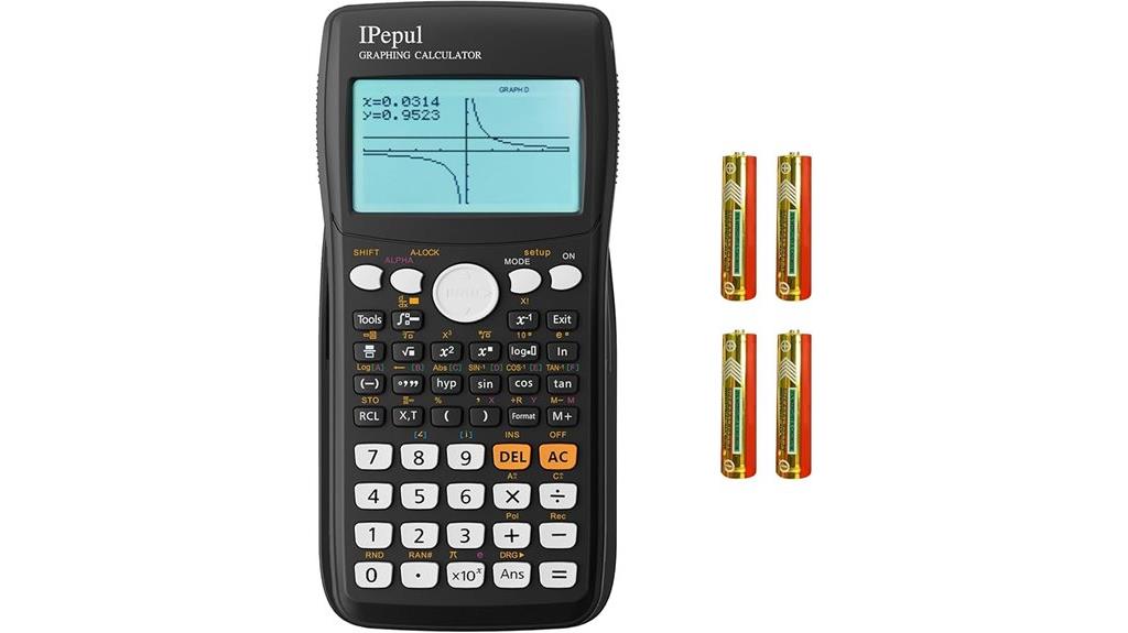 black scientific graphing calculator
