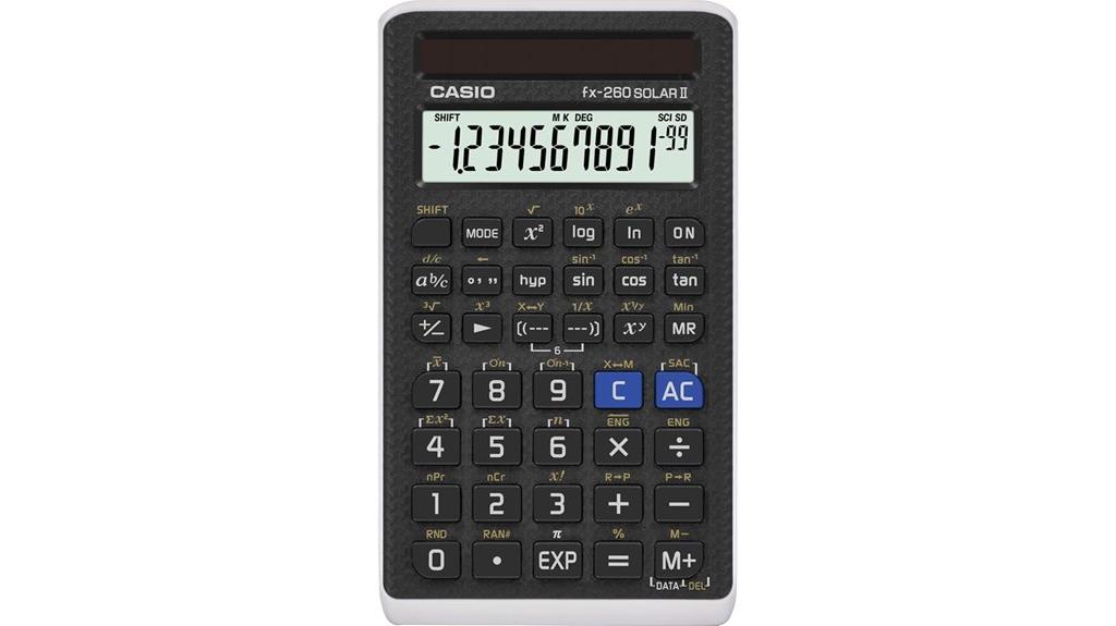 casio solar scientific calculator
