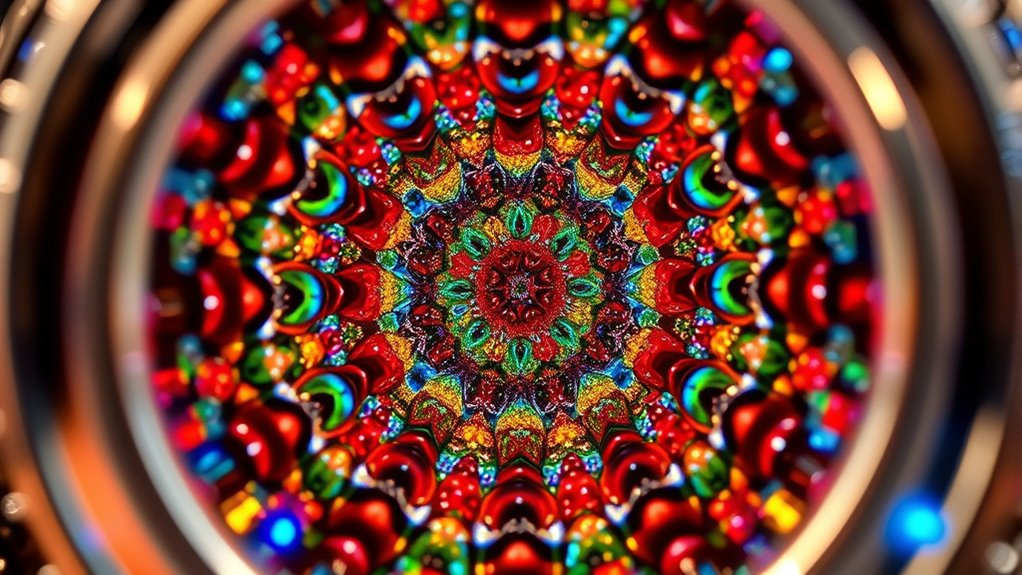 colorful beads create vibrant patterns