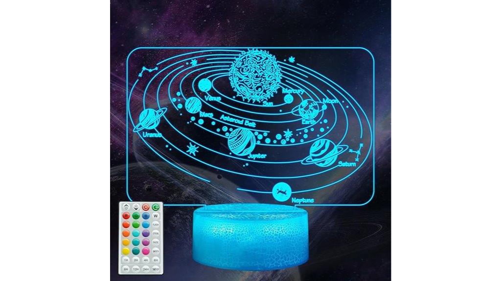 colorful solar night light