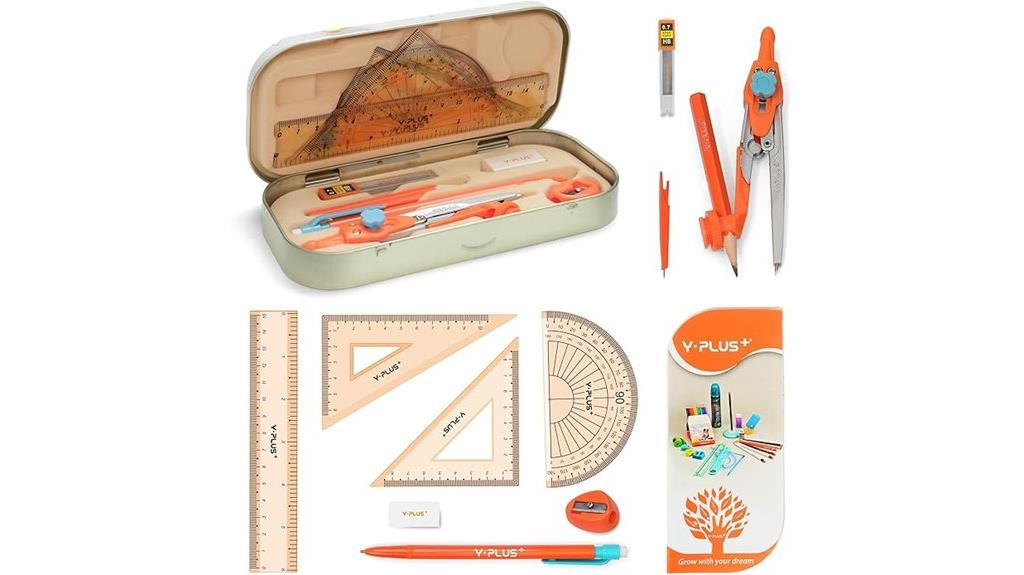 comprehensive 12 piece geometry set