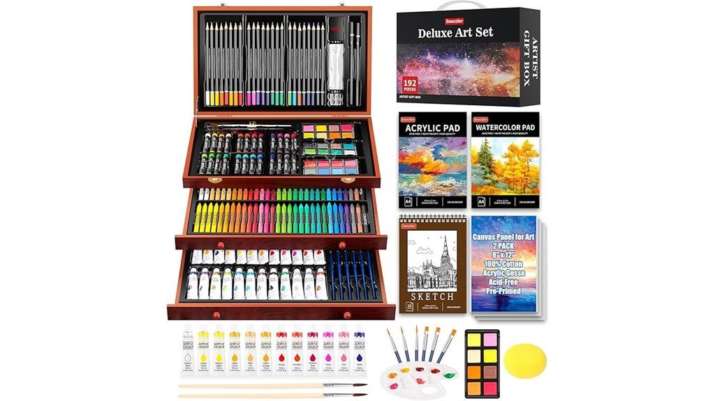 comprehensive art supplies kit