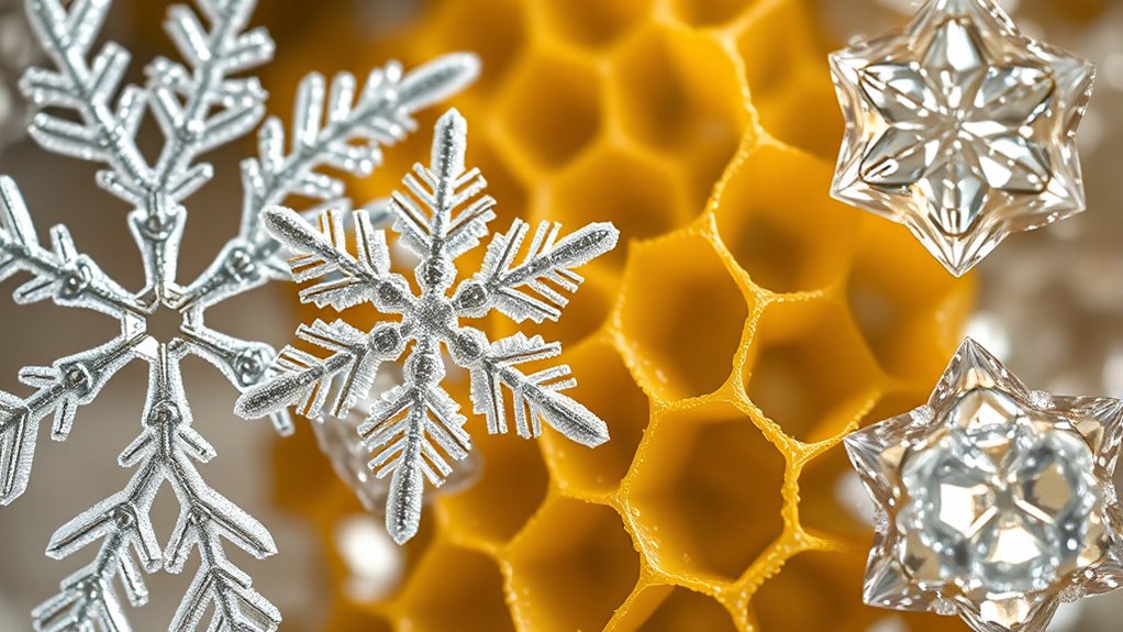 crystals geometric lattice patterns