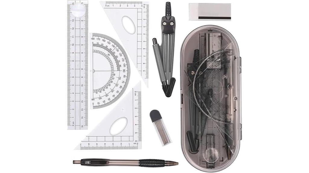 eight piece math geometry set