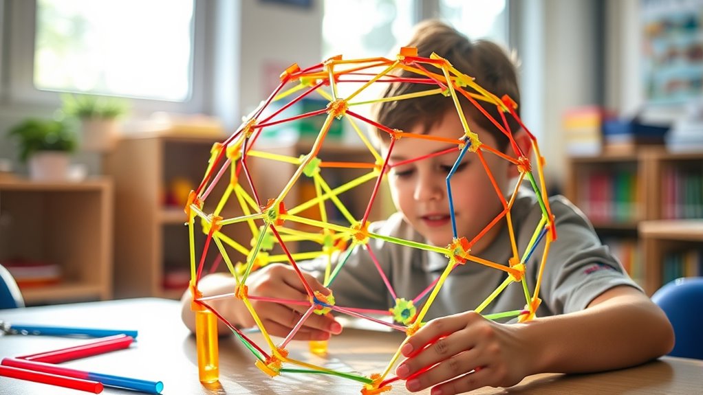 geodesic triangle stress distribution