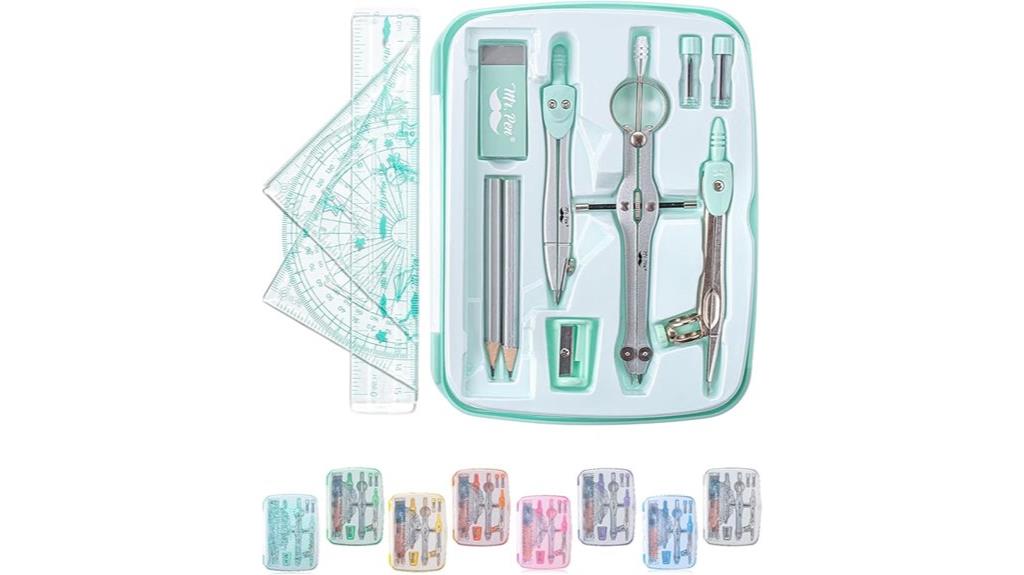 geometry set with 13 pieces