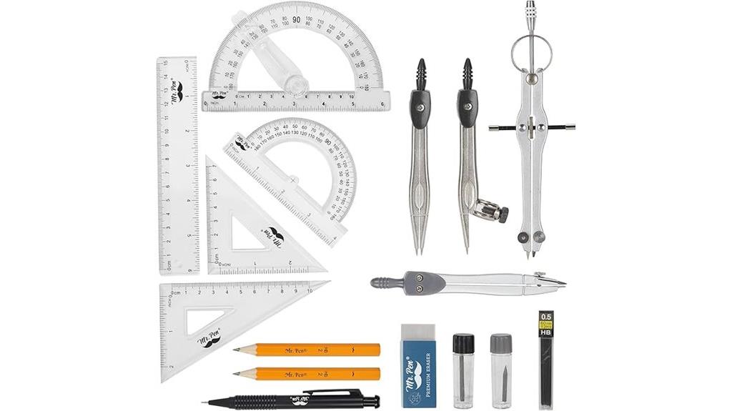 geometry set with swing arm