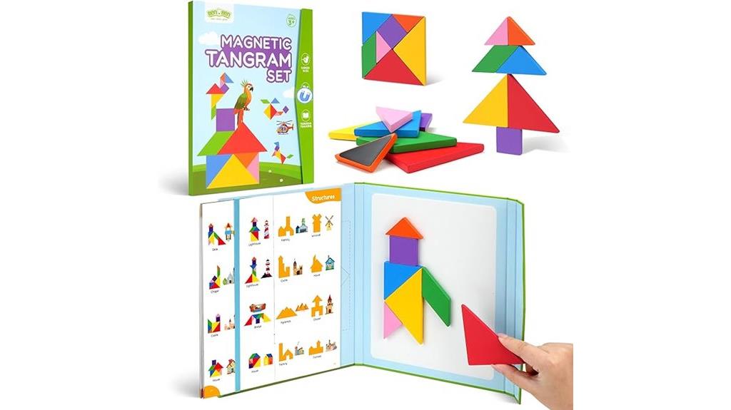 magnetic wooden shape puzzle