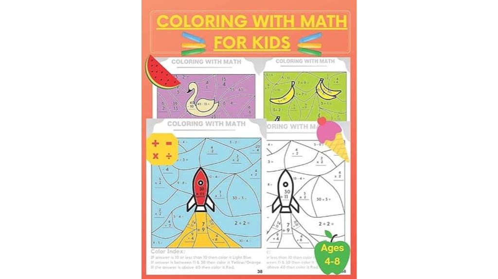 math coloring activity workbook