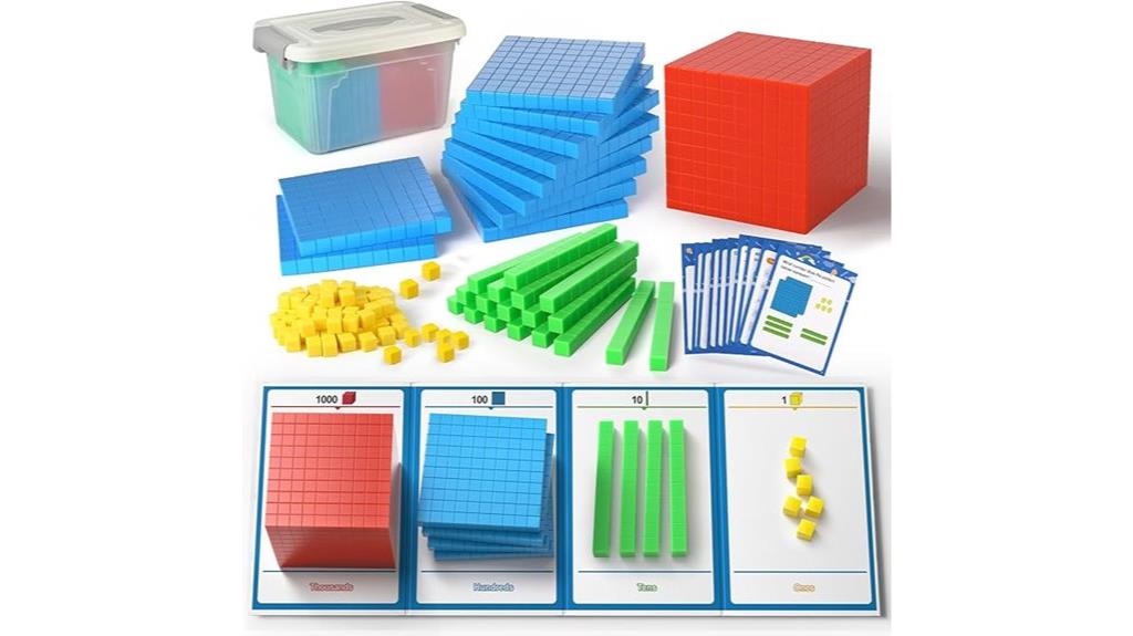 place value blocks chart