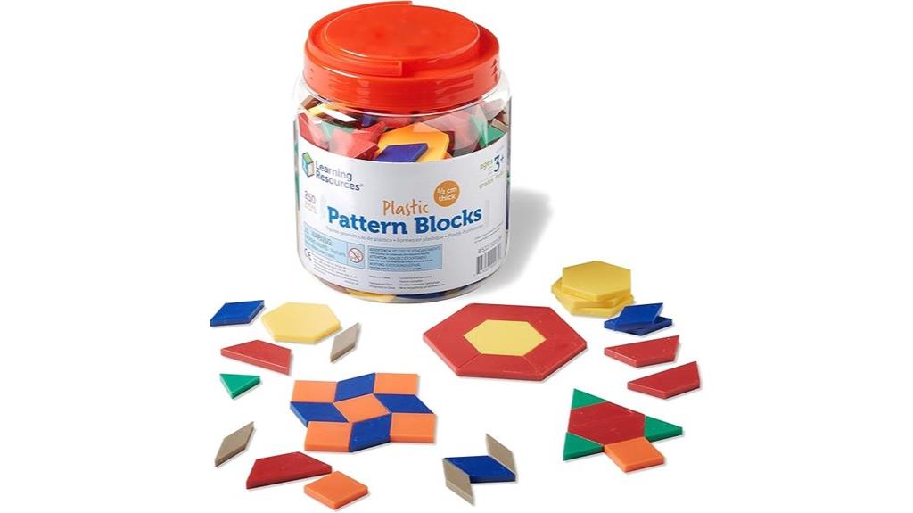 plastic pattern blocks set