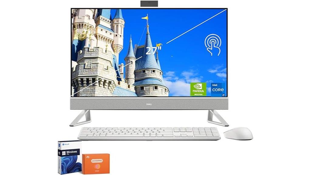 powerful 27 inch touchscreen desktop