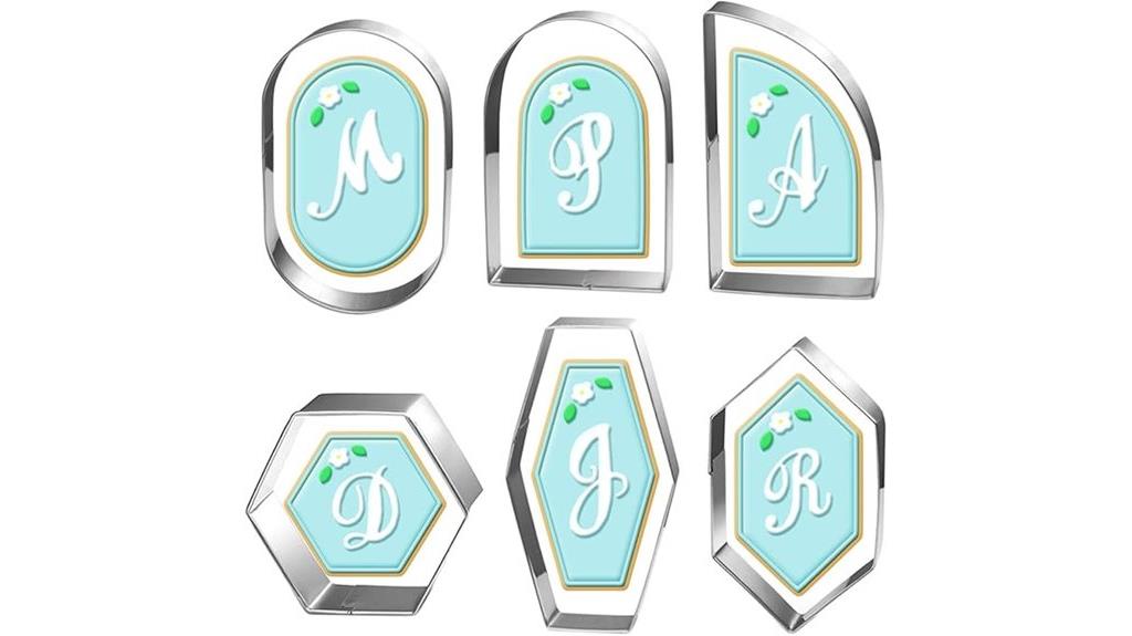 six geometric cookie cutters