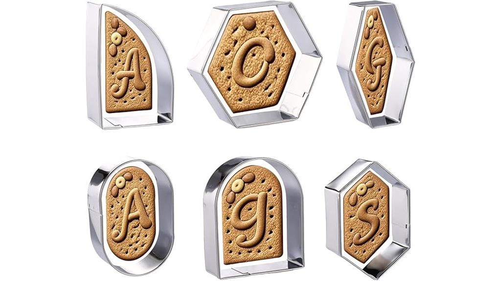 six piece geometric cookie cutters