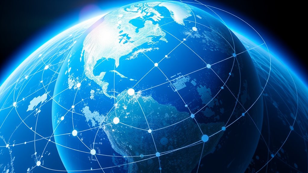 spherical geometry optimizes global communication