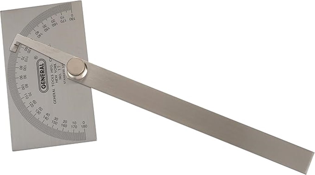 stainless steel angle protractor
