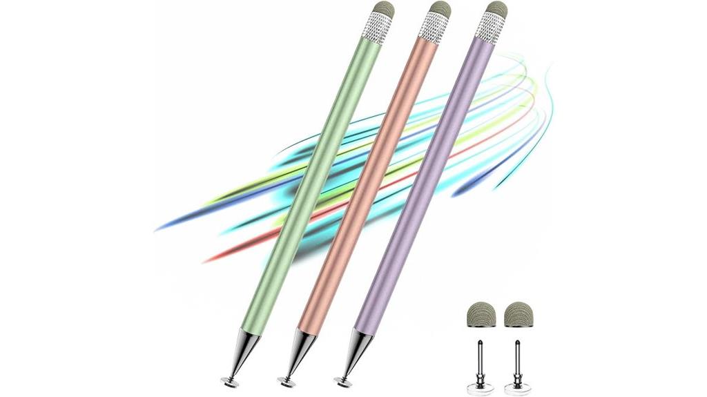 three pack touchscreen styluses