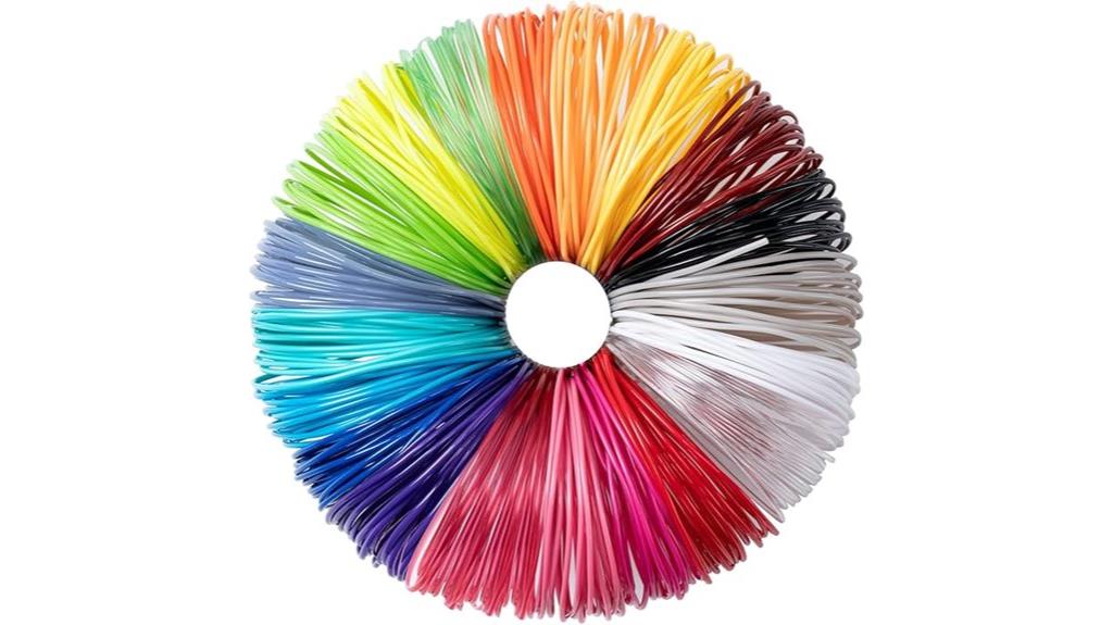 twenty color 3d filament