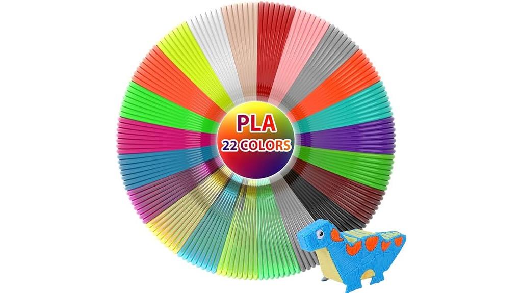 twenty two color pla filament