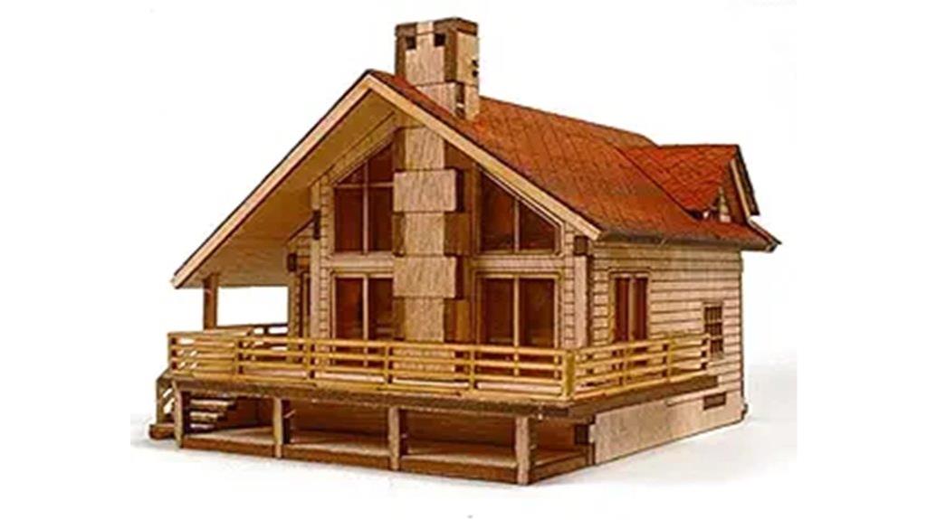 wooden desktop garden model