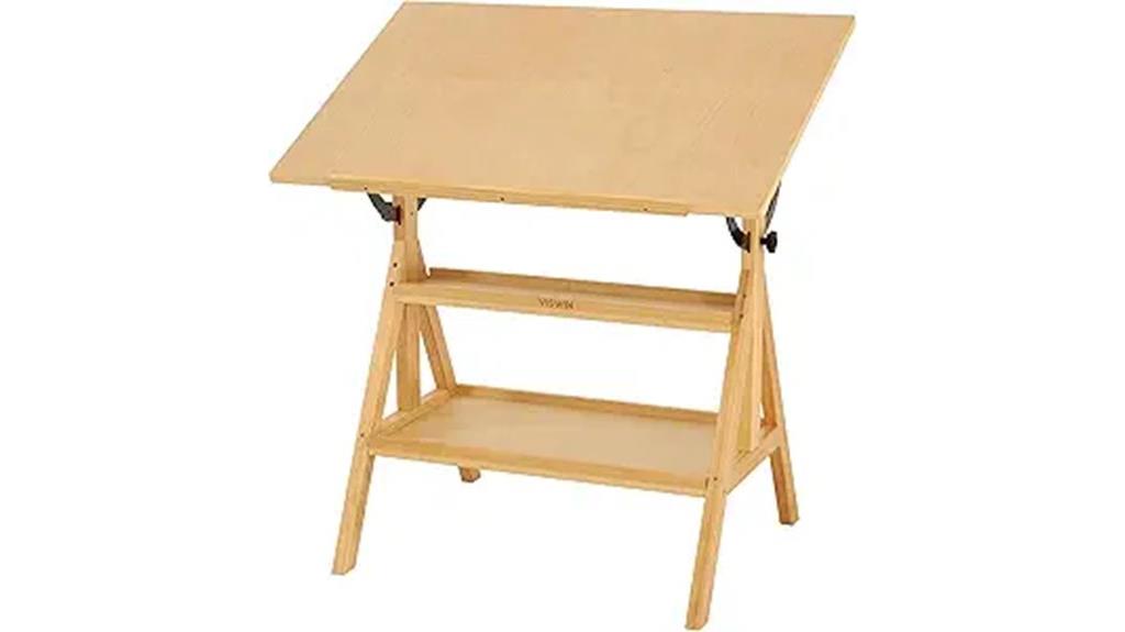 wooden drafting table