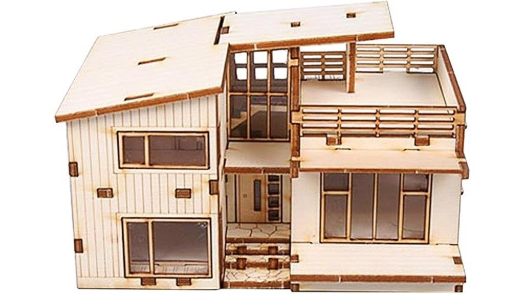 wooden modern house model