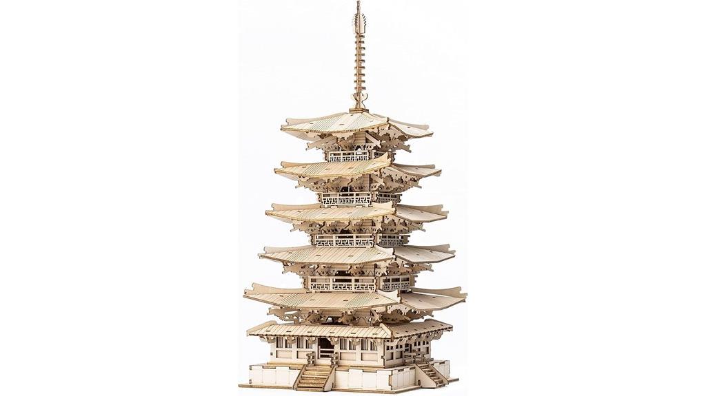wooden pagoda puzzle kit