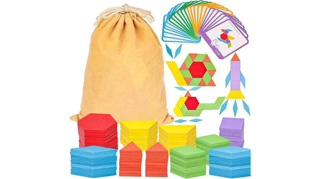 wooden pattern blocks for kids