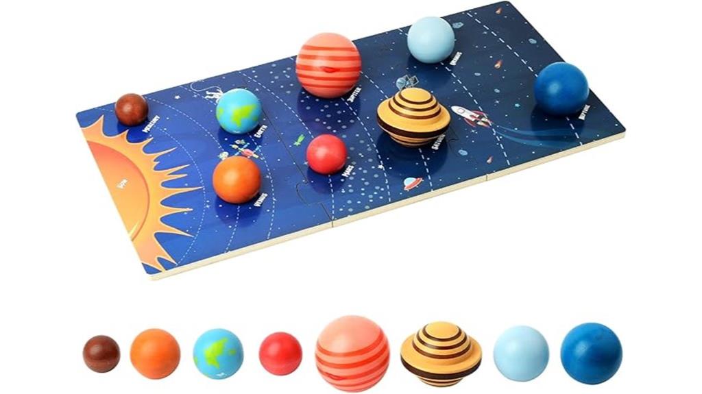 wooden solar system model