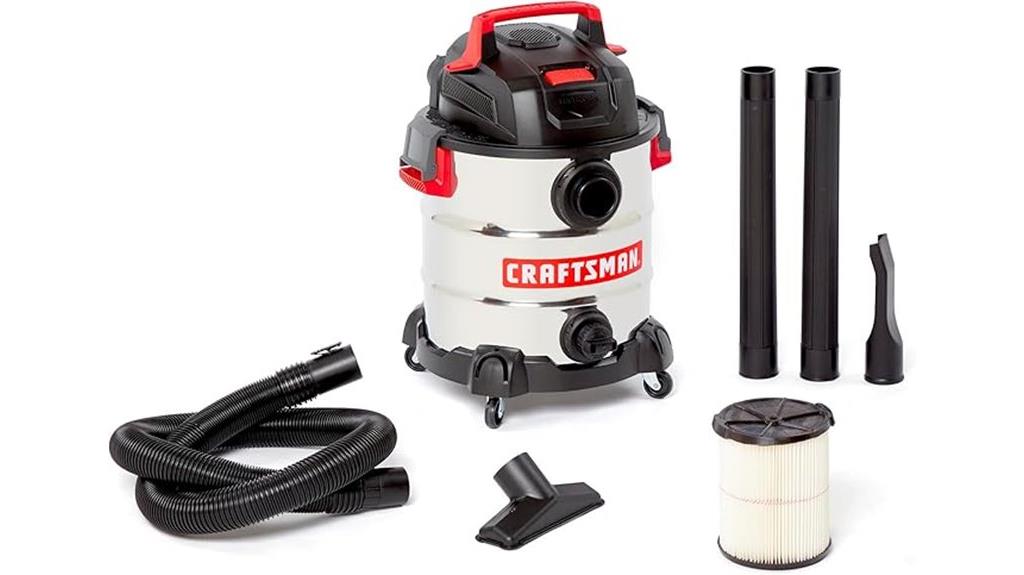 10 gallon 6 hp wet dry vac