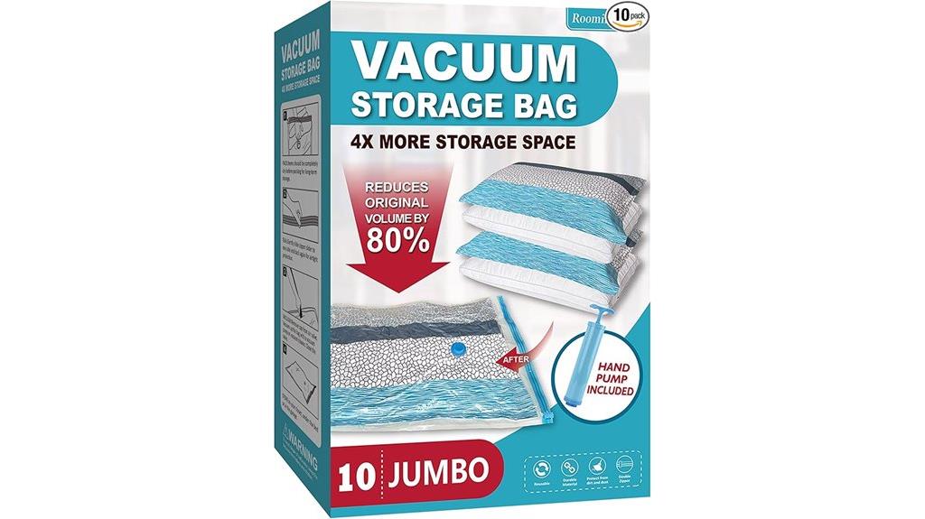 10 jumbo vacuum storage bags