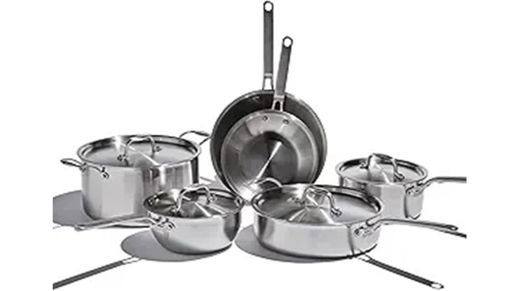 10 piece steel cookware set