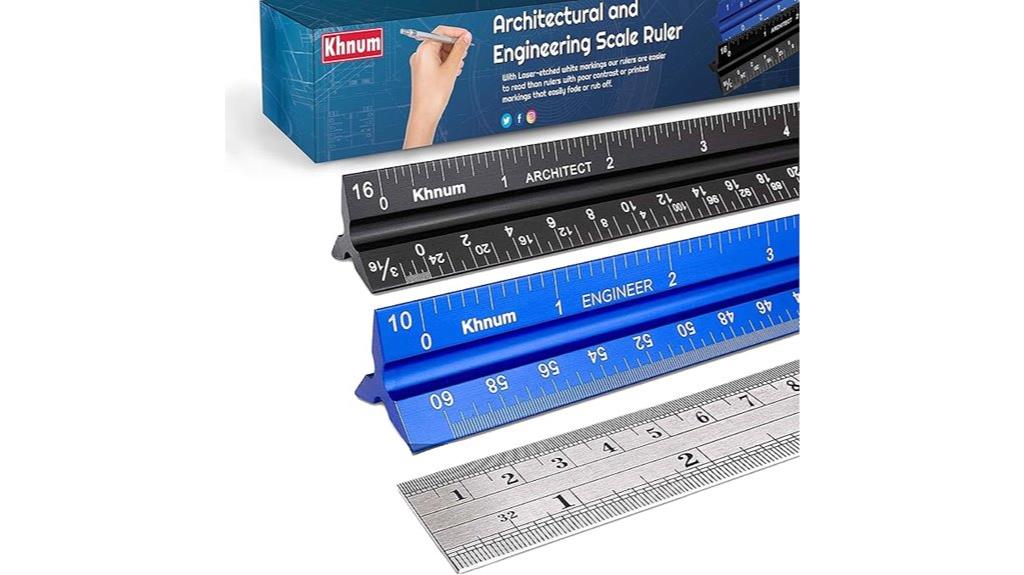 12 inch scale ruler set