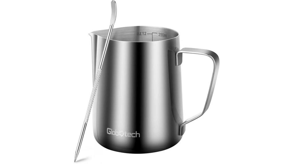 12 oz stainless frothing pitcher