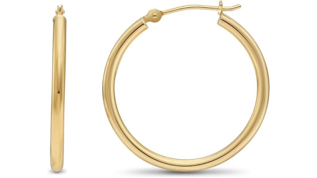 14k gold hoop earrings