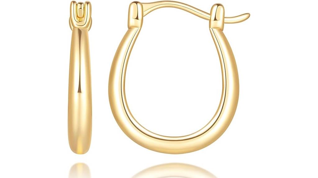 14k gold small hoop earrings