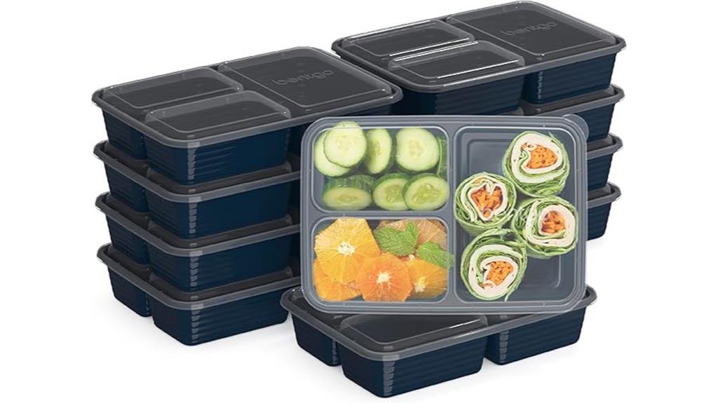 20 piece reusable meal containers