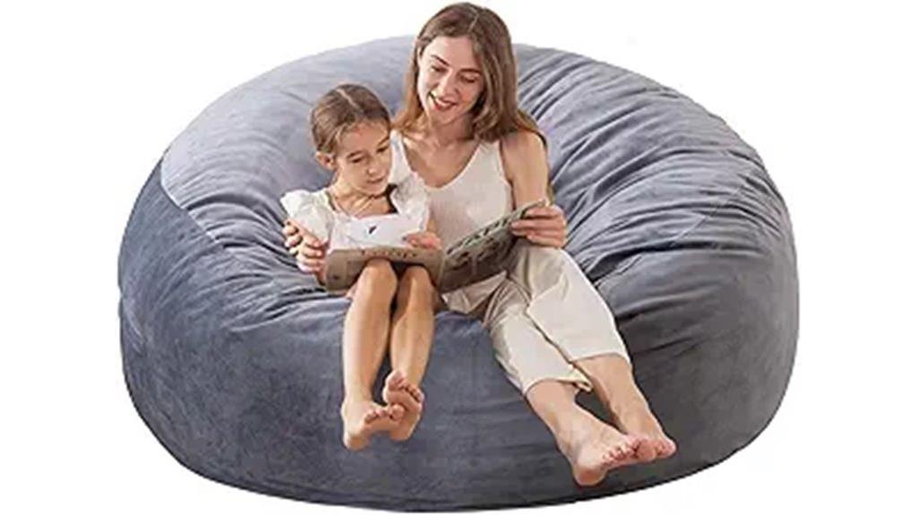 3 ft velvet bean bag