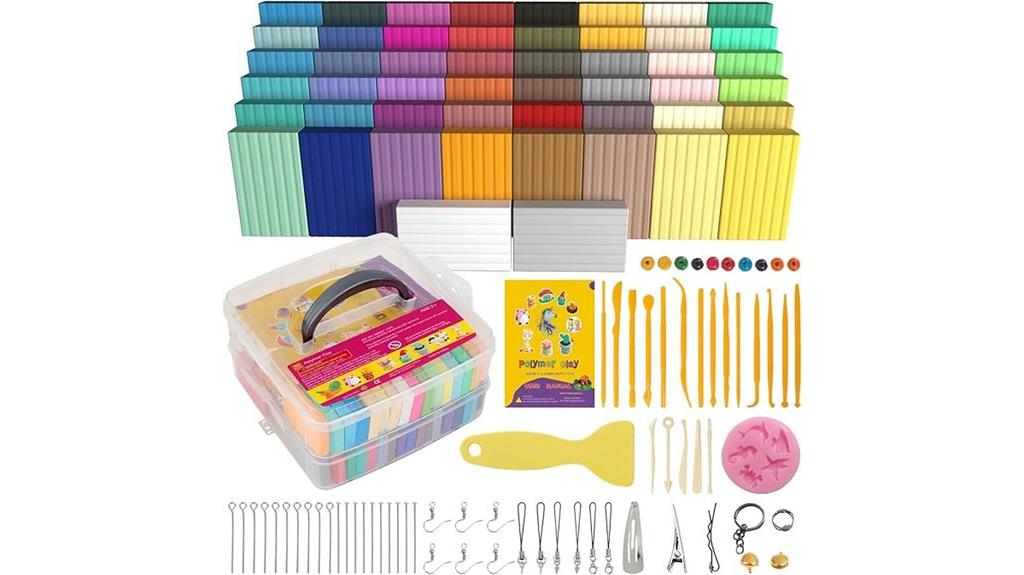 50 color polymer clay set