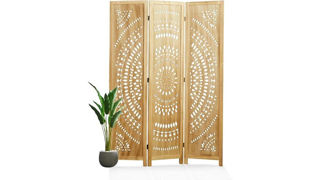 66 9 inch foldable wooden divider