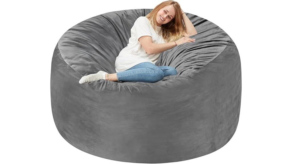 6ft memory foam bean bag