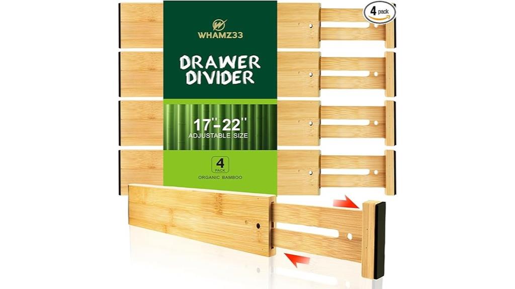 adjustable bamboo drawer dividers