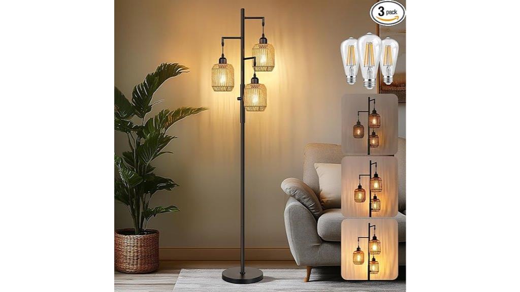 adjustable boho floor lamp